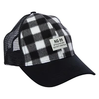 plaid flannel trucker hat