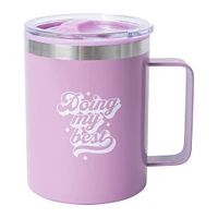 positive quote travel mug with lid 12oz