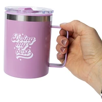 positive quote travel mug with lid 12oz