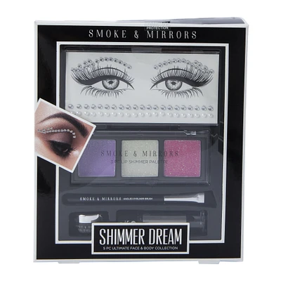 smoke & mirrors shimmer dream face & body 5-piece makeup kit