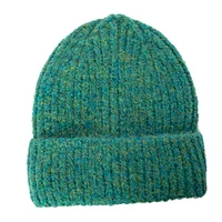 brushed rib knit beanie hat