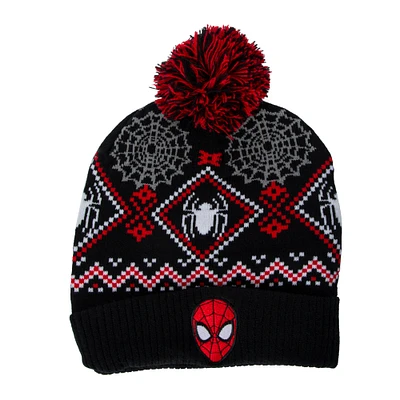 Spider-Man holiday pom beanie hat