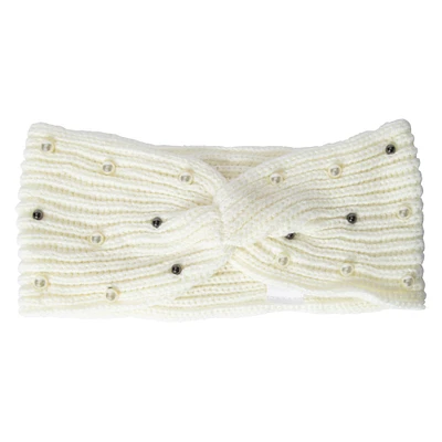 pearl knit ear warmer headband