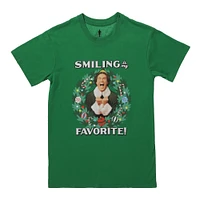 buddy the elf ‘smiling is my favorite’ graphic tee