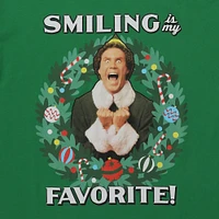 buddy the elf ‘smiling is my favorite’ graphic tee