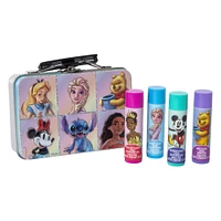 Disney plant-based flavored lip balms & storage tin set