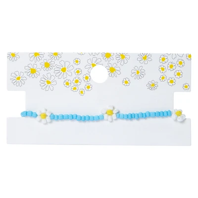 seed bead daisy bracelet