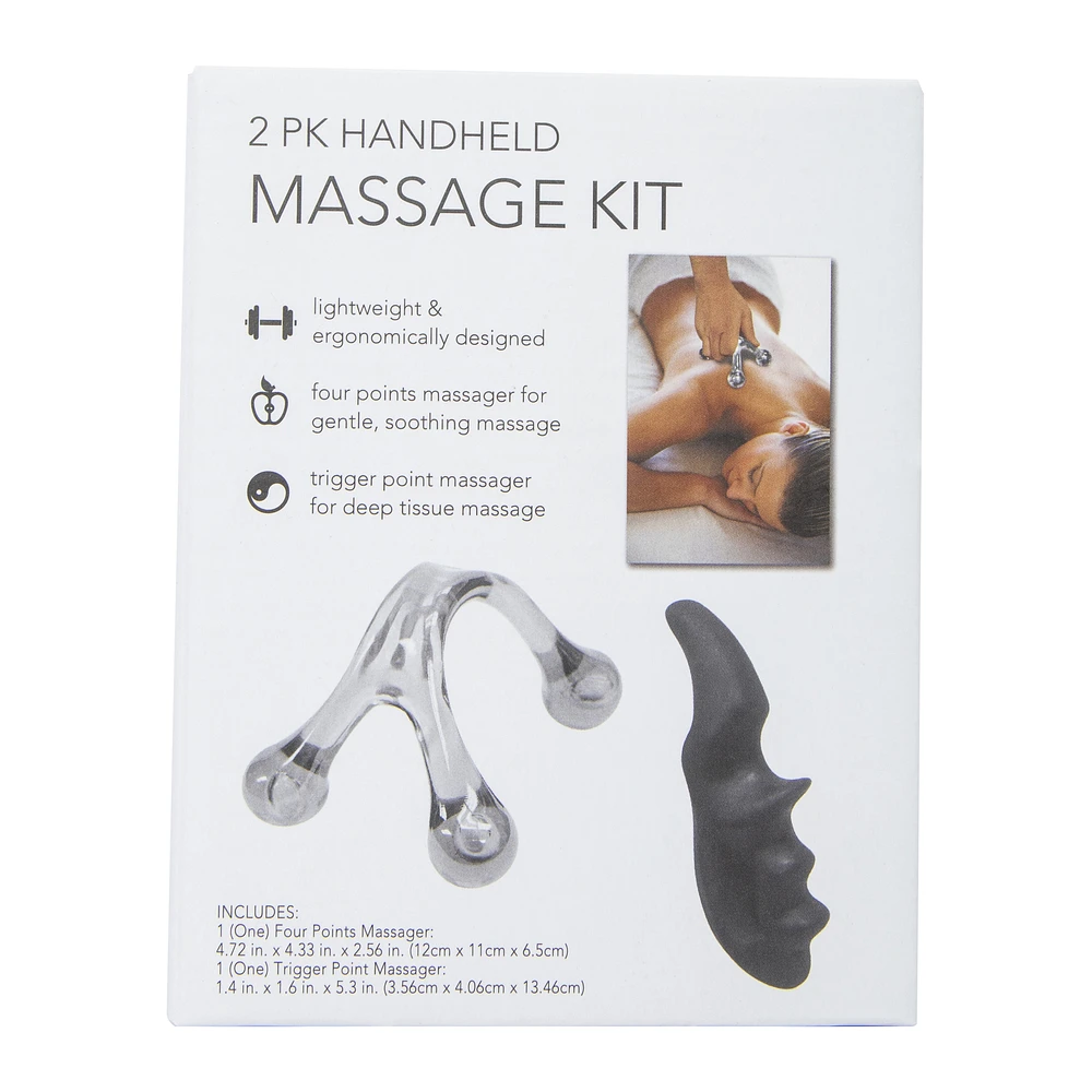 handheld massage kit 2-piece set