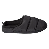 mens black quilted puffy slippers