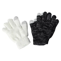 lined knit gloves 2-pack