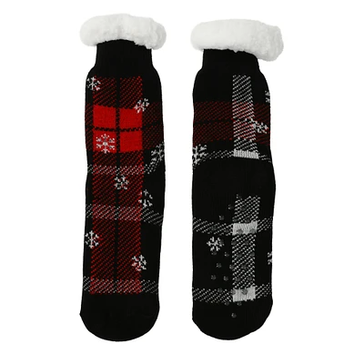 holiday sherpa-lined slipper socks