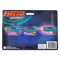 hero combat covert dart gun & 4 darts