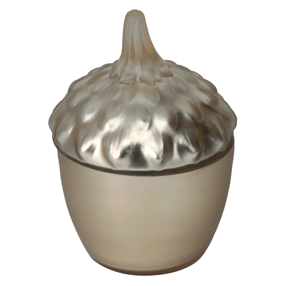 glass acorn candle 4.5in