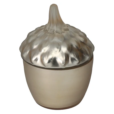 glass acorn candle 4.5in