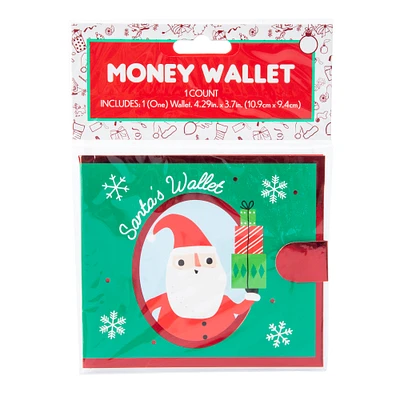 holiday money wallet 4.29in x 3.7in