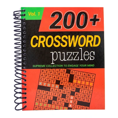crossword puzzle book with over 200 puzzles