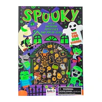 spooky puffy sticker activity book with over 100 neon stickers