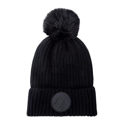 rib knit thermal beanie hat with lining