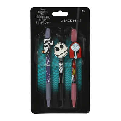The Nightmare Before Christmas pens 3-count