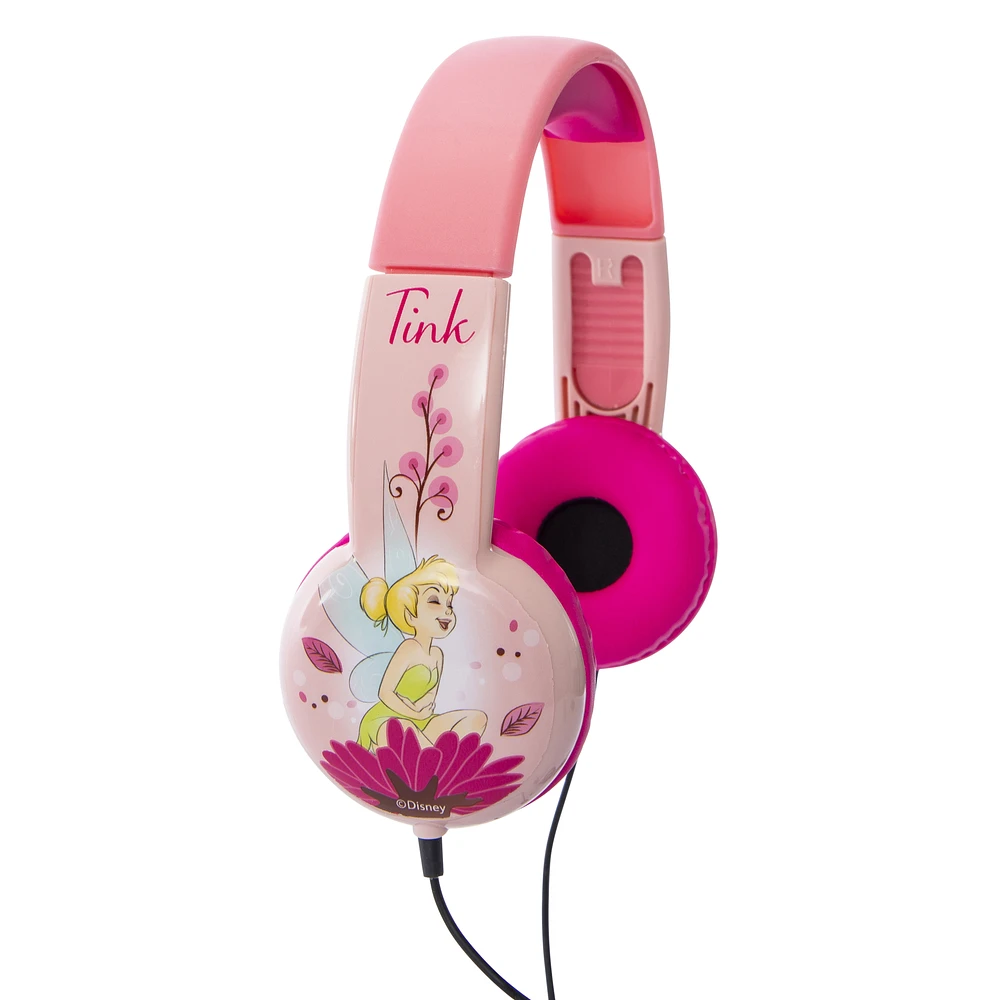 Tinker Bell kid-safe wired headphones with mic