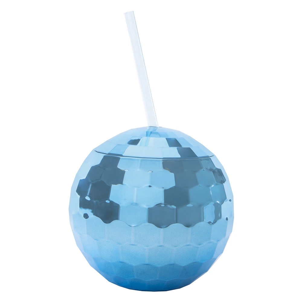 disco ball sipper & straw 8.5 fl.oz