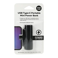 USB-C Portable Mini 3000mAh Power Bank