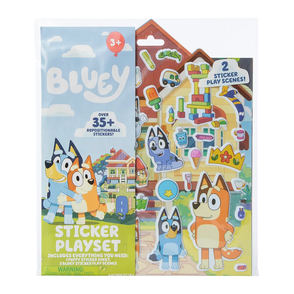 bluey™ sticker playset with 35+ repositionable stickers