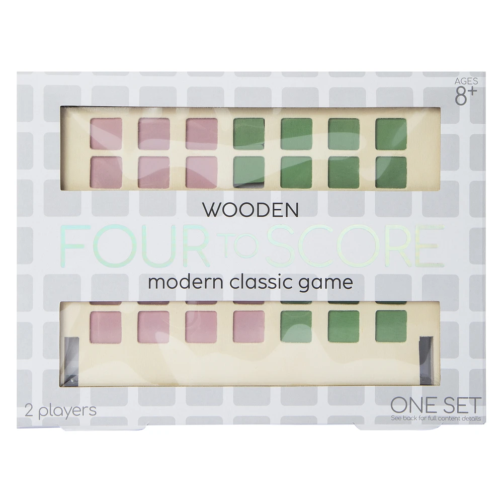 wooden four to score modern classic game