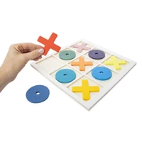 wooden tic-tac-toe modern classic game