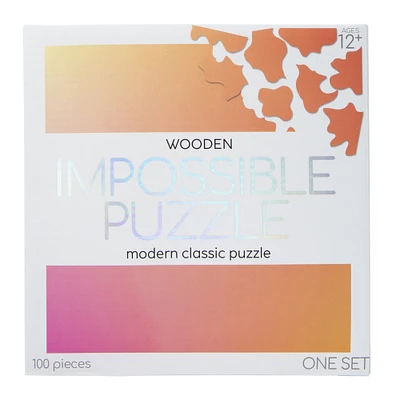 wooden impossible puzzle 100-piece