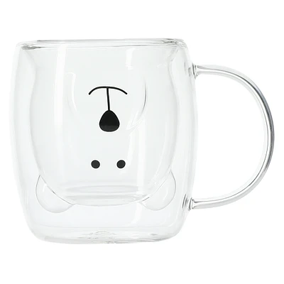 glass upside-down animal mug 10oz