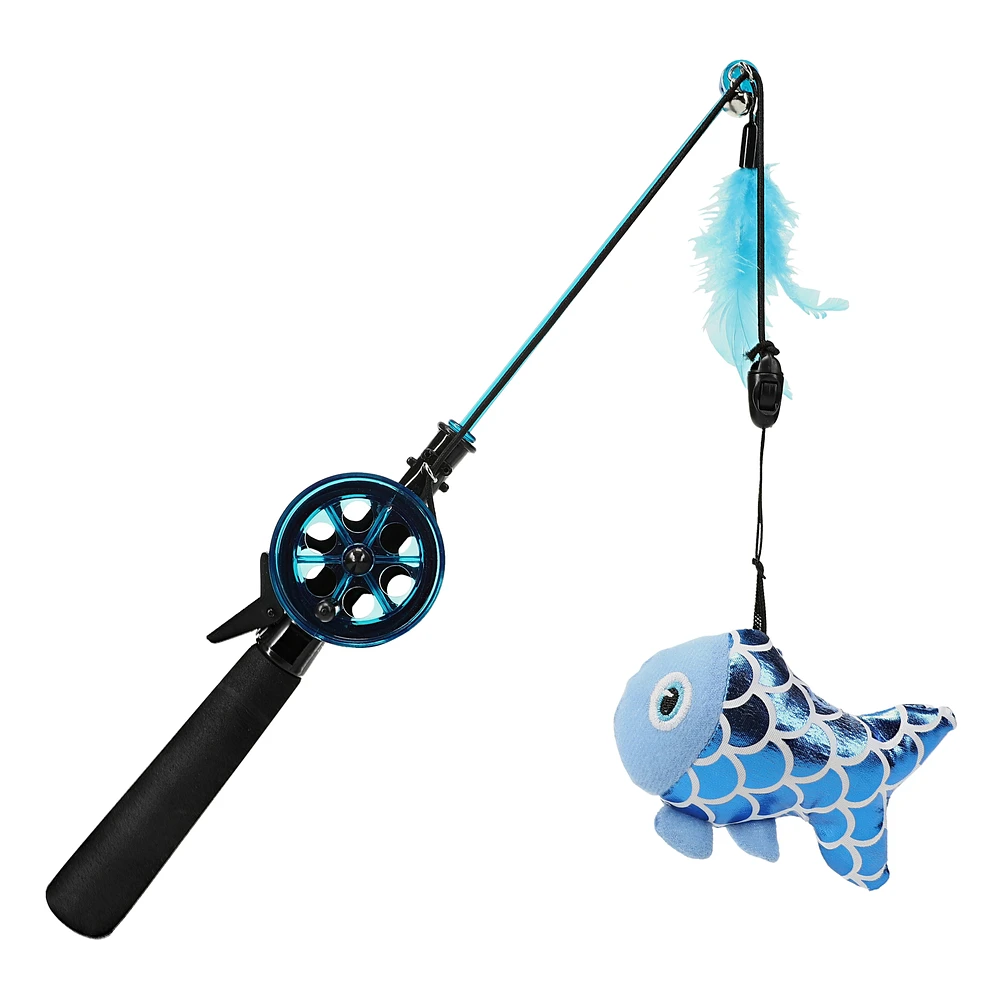 cat fishing rod toy