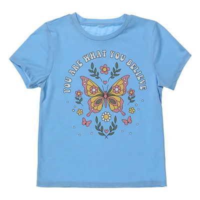 'you are what you believe' butterfly graphic tee