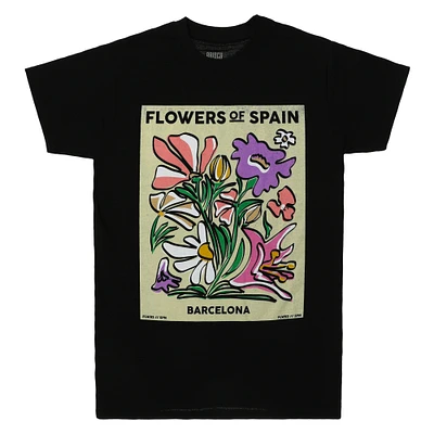 flowers of spain barcelona graphic tee