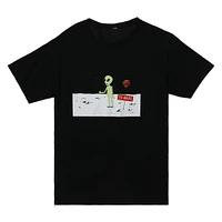 hitchhiking alien graphic tee