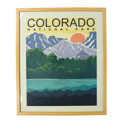 framed travel poster wall art 20in x 24in