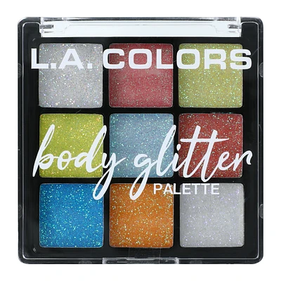 l.a. colors® body glitter palette 9-piece