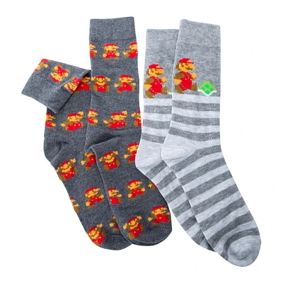 super mario™ mens crew socks 2-pack