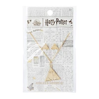 harry potter™ deathly hallows earrings & necklace set