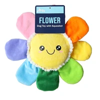 flower dog chew toy with squeaker