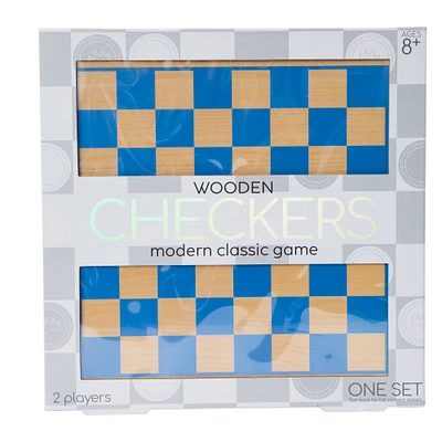 wooden checkers modern classic game