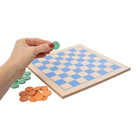 wooden checkers modern classic game