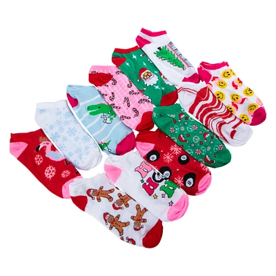 12 days of ladies no-show socks advent calendar