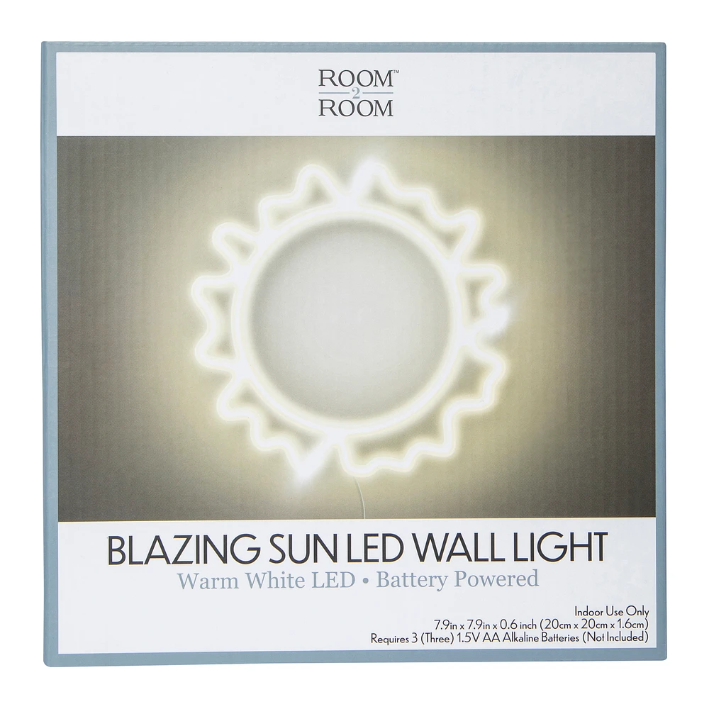 blazing sun LED wall light 7.9in