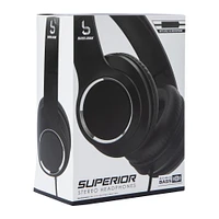 superior stereo wired headphones with mic