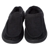 mens brown faux suede slippers