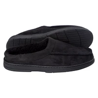 mens brown faux suede slippers