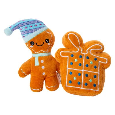 gingerbread dog toys 2-count