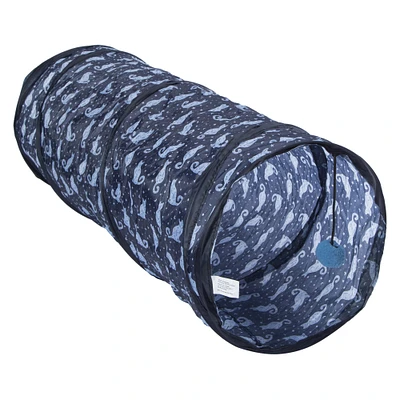 cat tunnel with soft ball toy 29.5in