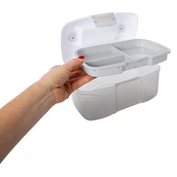 multi-purpose storage box with flip-top lid 9.3in x 6in